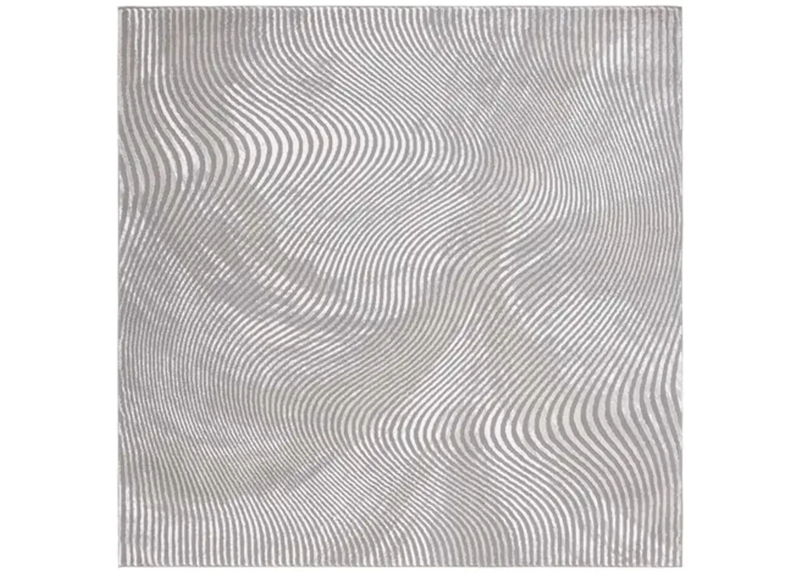 REVIVE 112 Grey 6'-7' X 6'-7' Square Square Rug