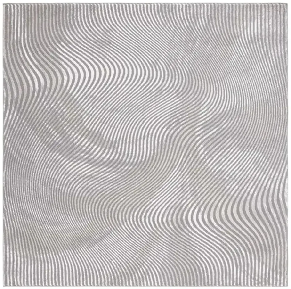 REVIVE 112 Grey 6'-7' X 6'-7' Square Square Rug