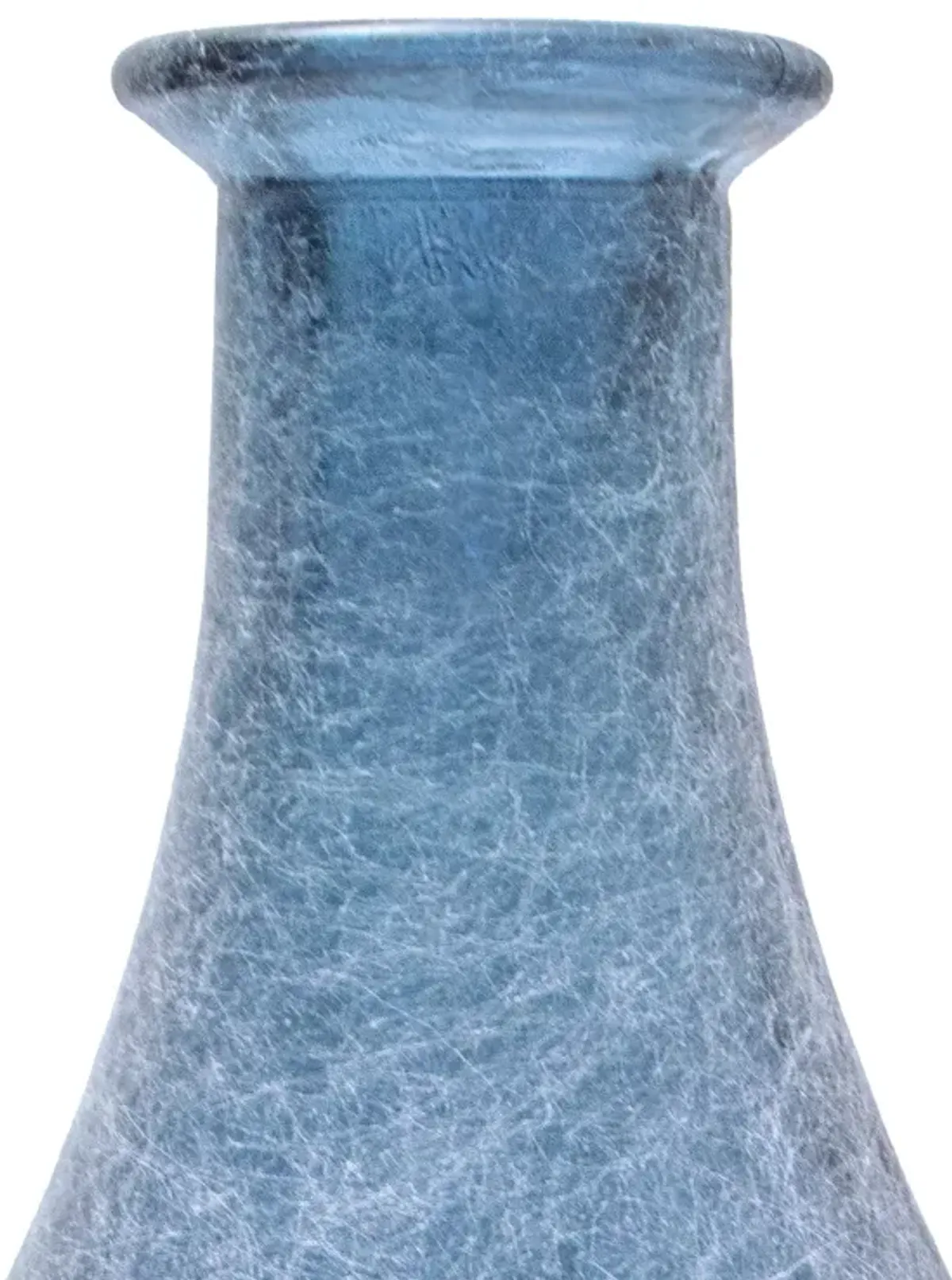 Lisboa Vase (15.75-inch) - Smoky Blue Silk