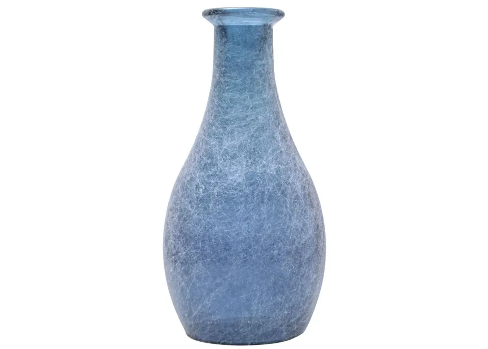 Lisboa Vase (15.75-inch) - Smoky Blue Silk