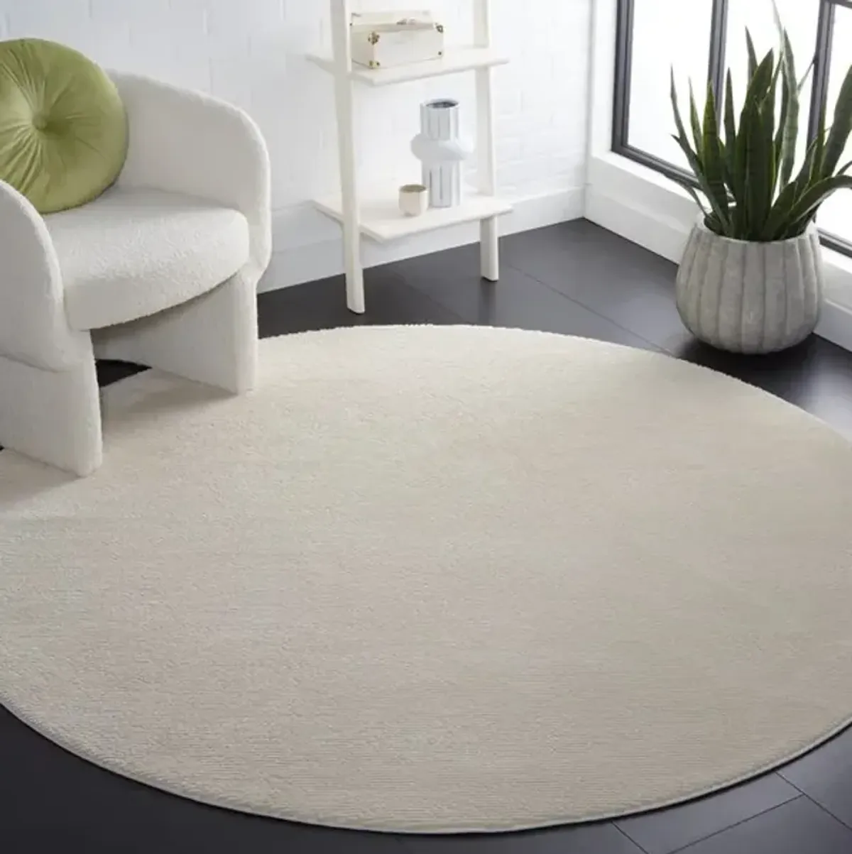 REVIVE 102 Beige  6'-7' X 6'-7' Round Round Rug