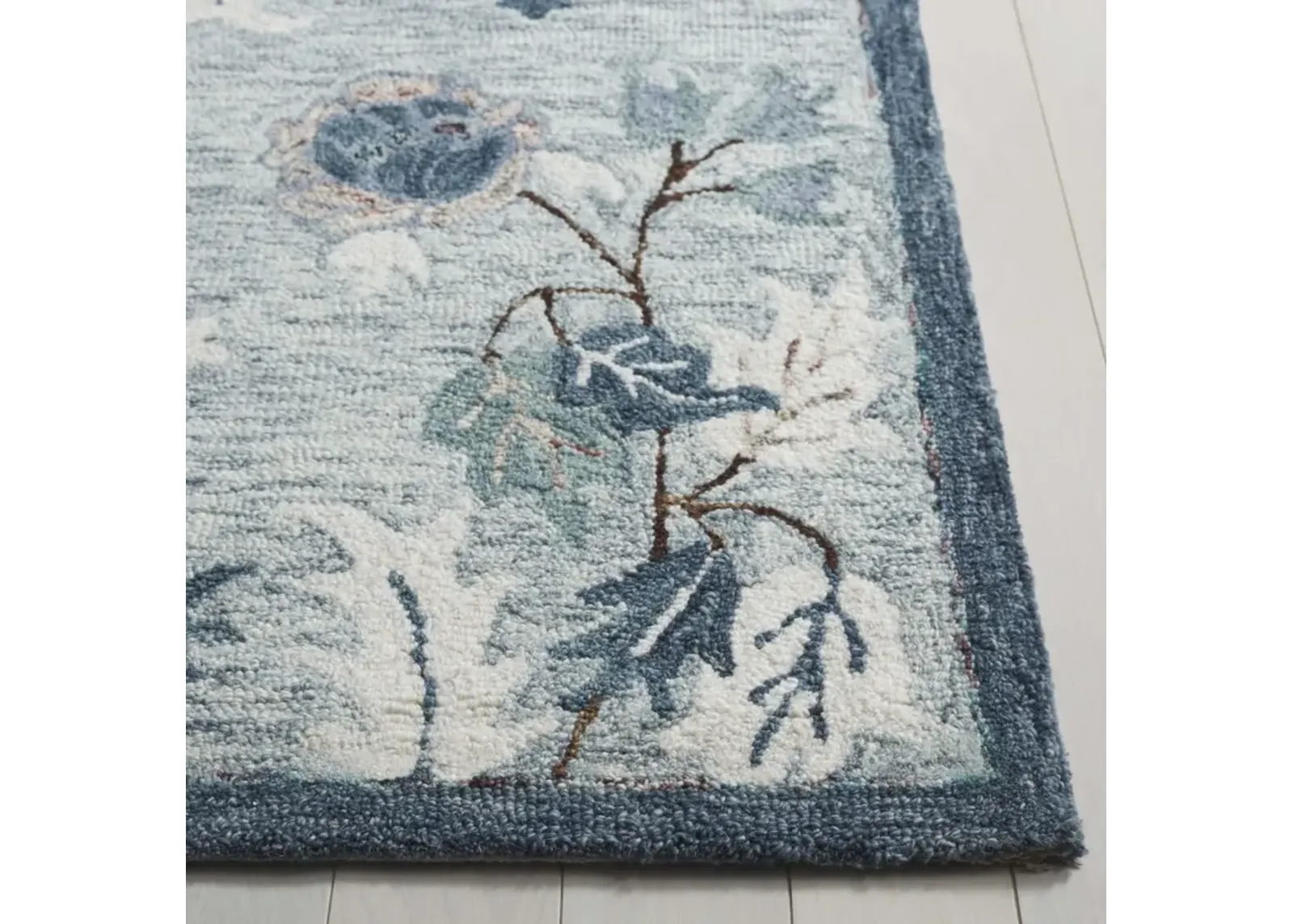 BLOSSOM 572 GREY  6' x 6' Square Square Rug