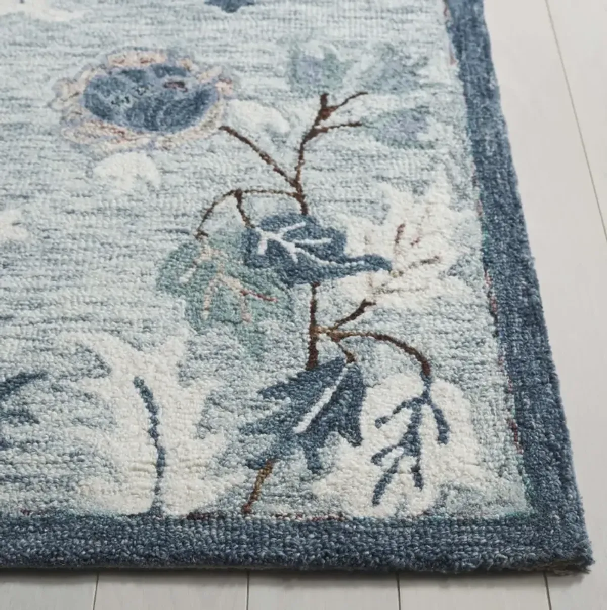 BLOSSOM 572 GREY  6' x 6' Square Square Rug