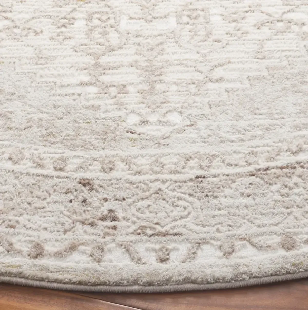 PRESTIGE 102 IVORY  6'-7' x 6'-7' Round Round Rug