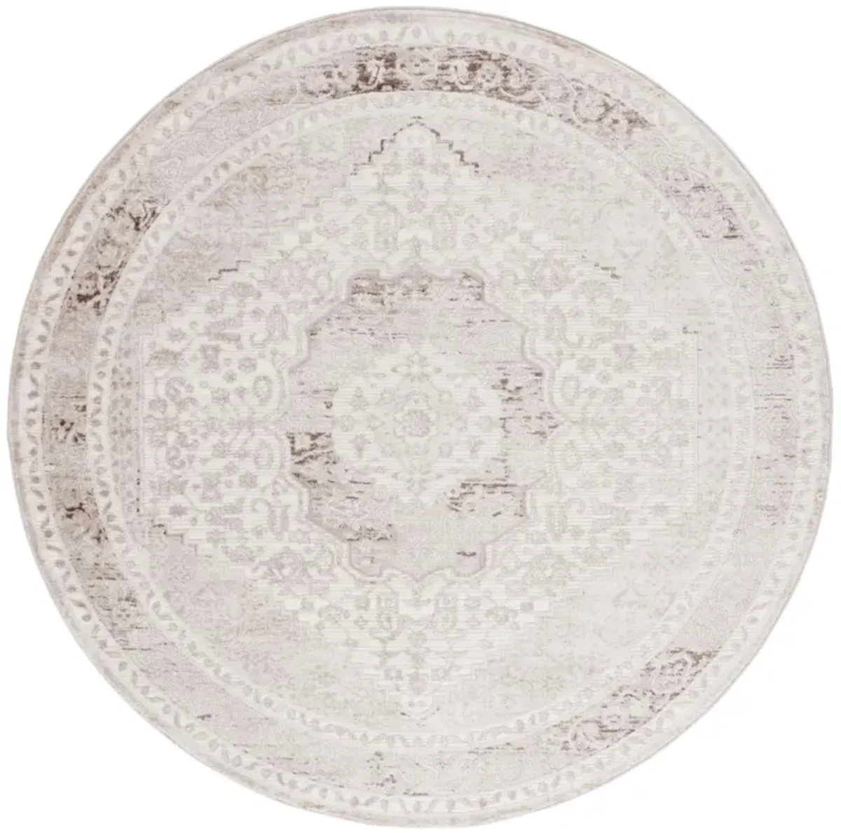 PRESTIGE 102 IVORY  6'-7' x 6'-7' Round Round Rug