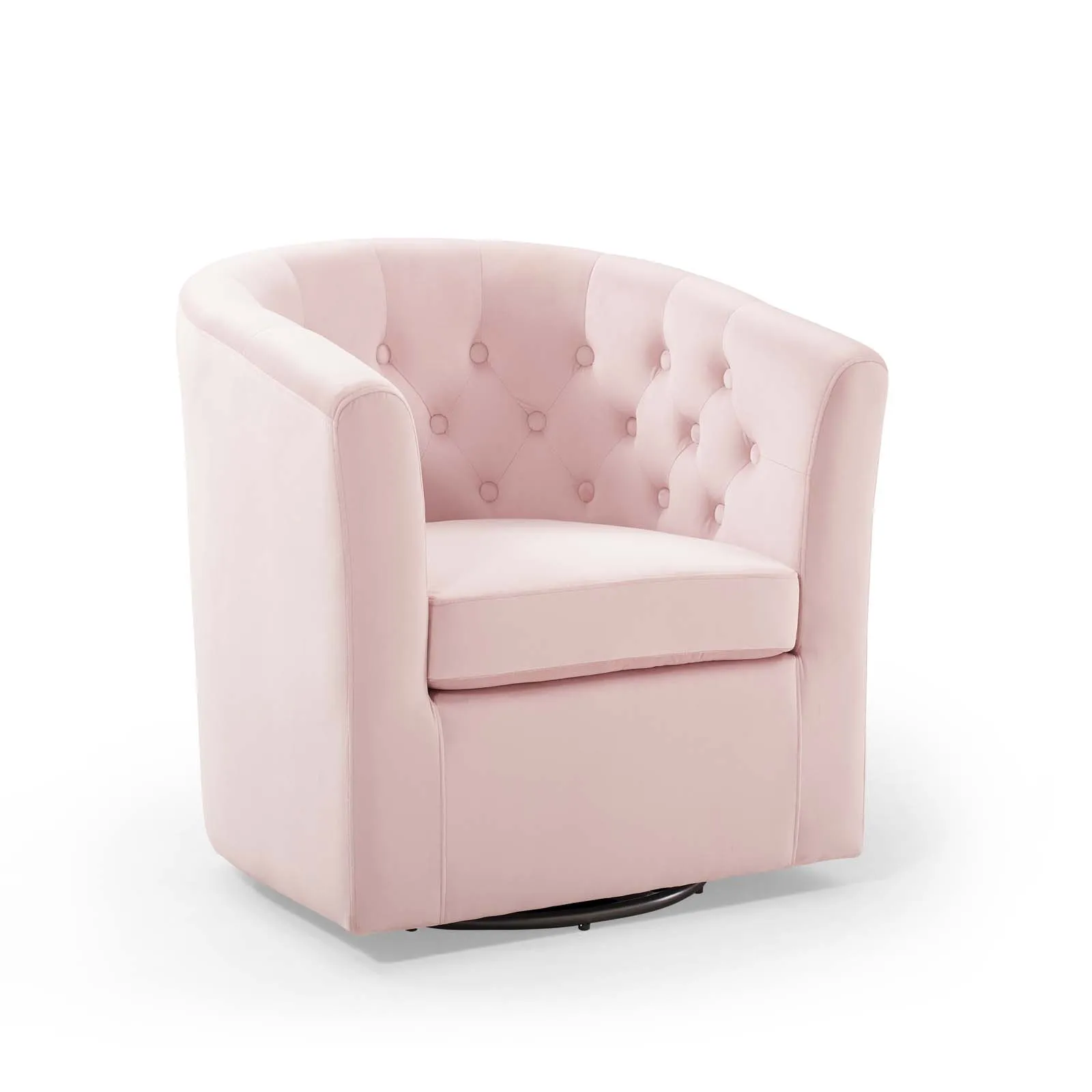 Prospect Tufted Performance Velvet Swivel Armchair