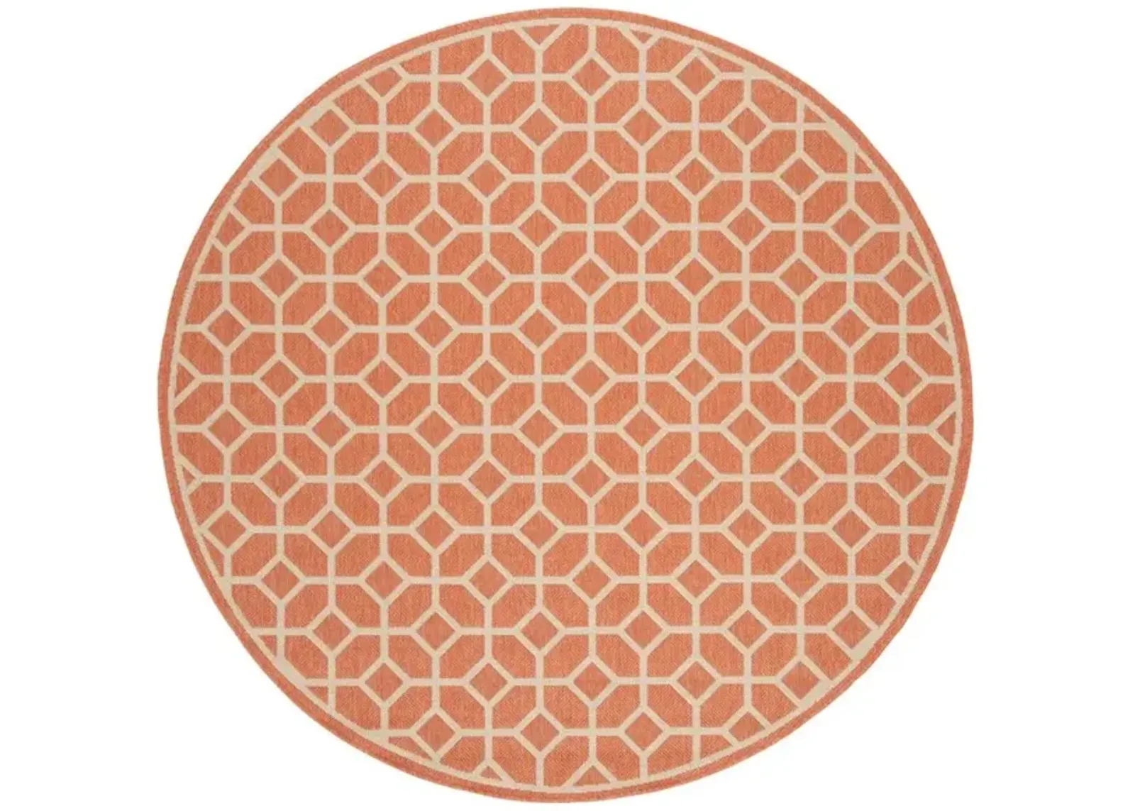 LINDEN 127 Collection LND127P-6R Rust / Creme 6'-7" X 6'-7" Round