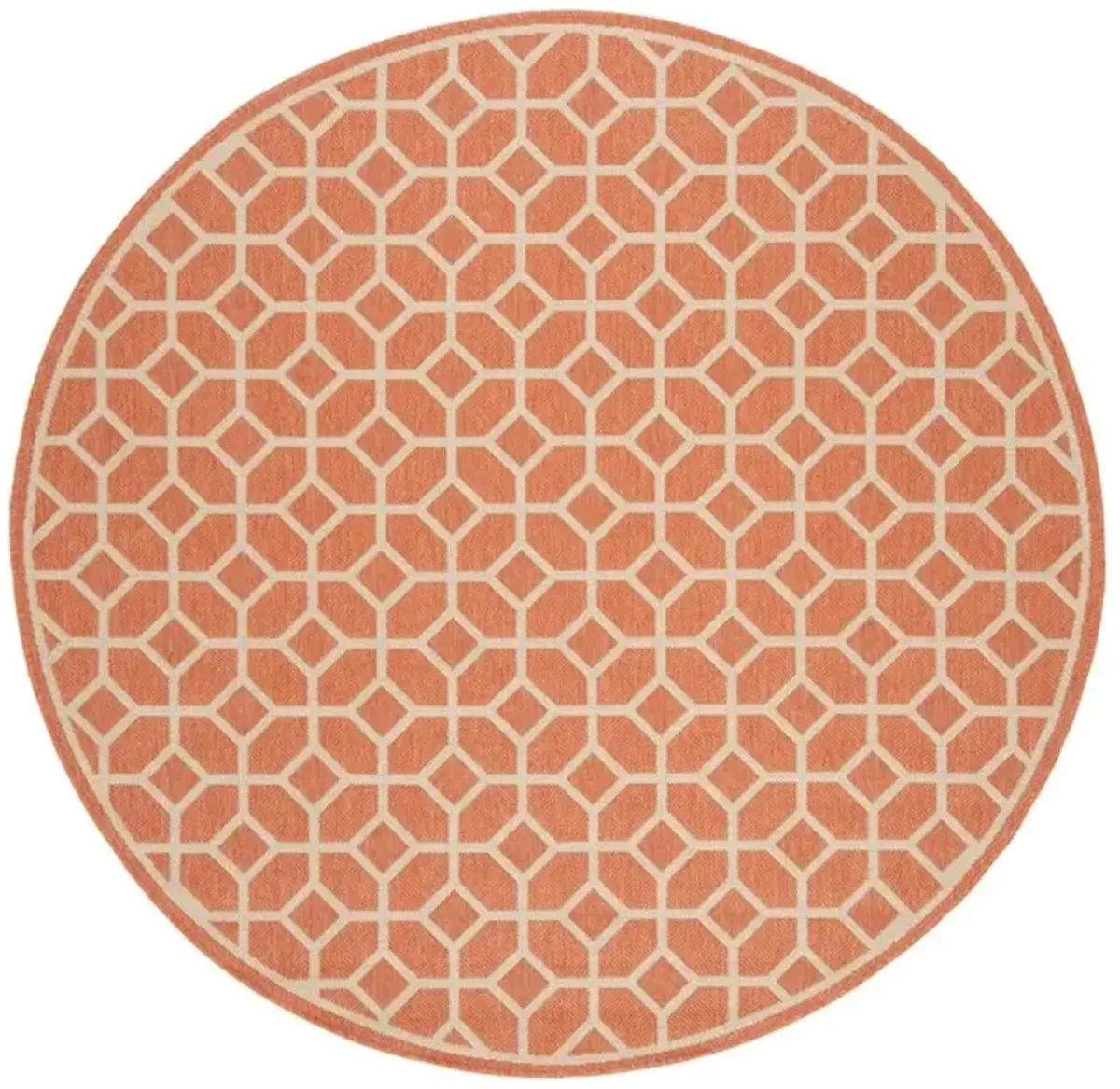 LINDEN 127 Collection LND127P-6R Rust / Creme 6'-7" X 6'-7" Round