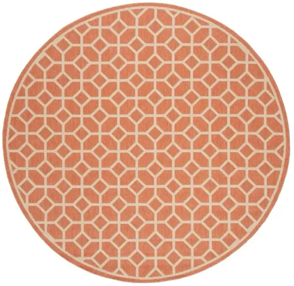 LINDEN 127 Collection LND127P-6R Rust / Creme 6'-7" X 6'-7" Round