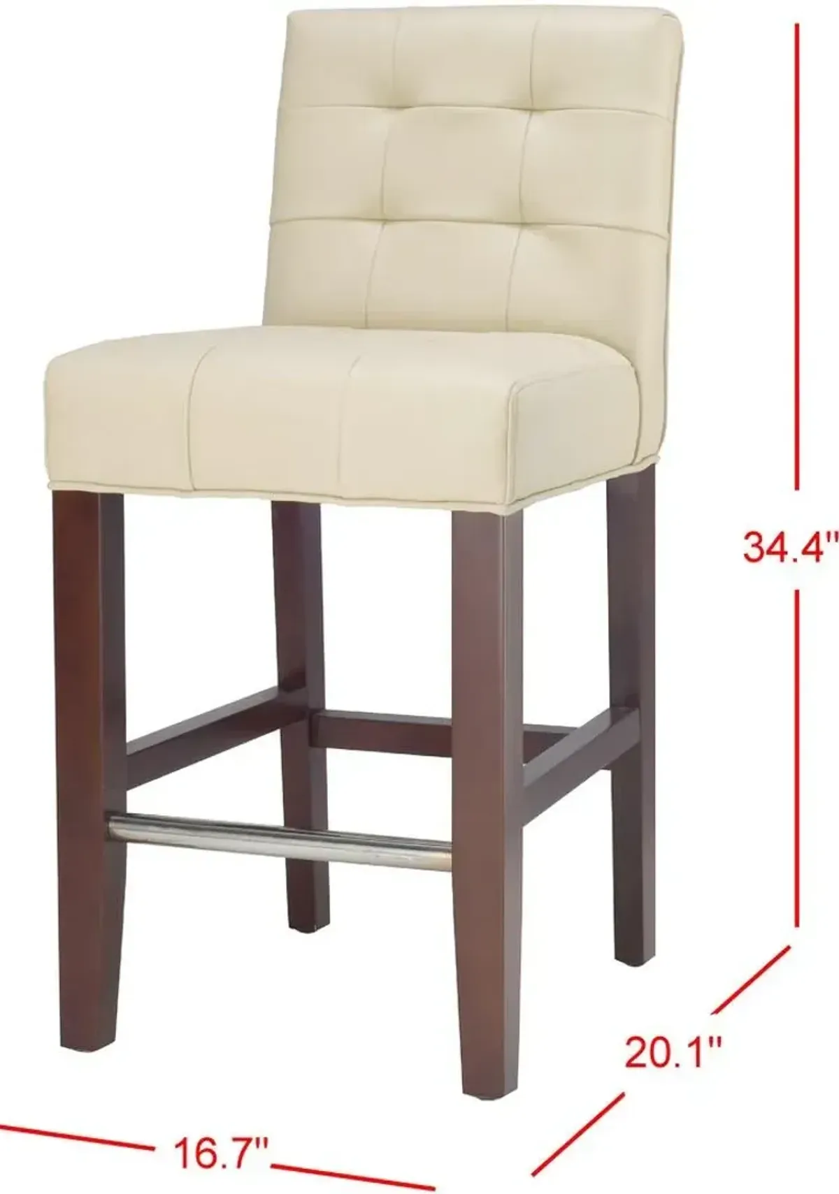 THOMPSON 23.9" LEATHER COUNTER STOOL