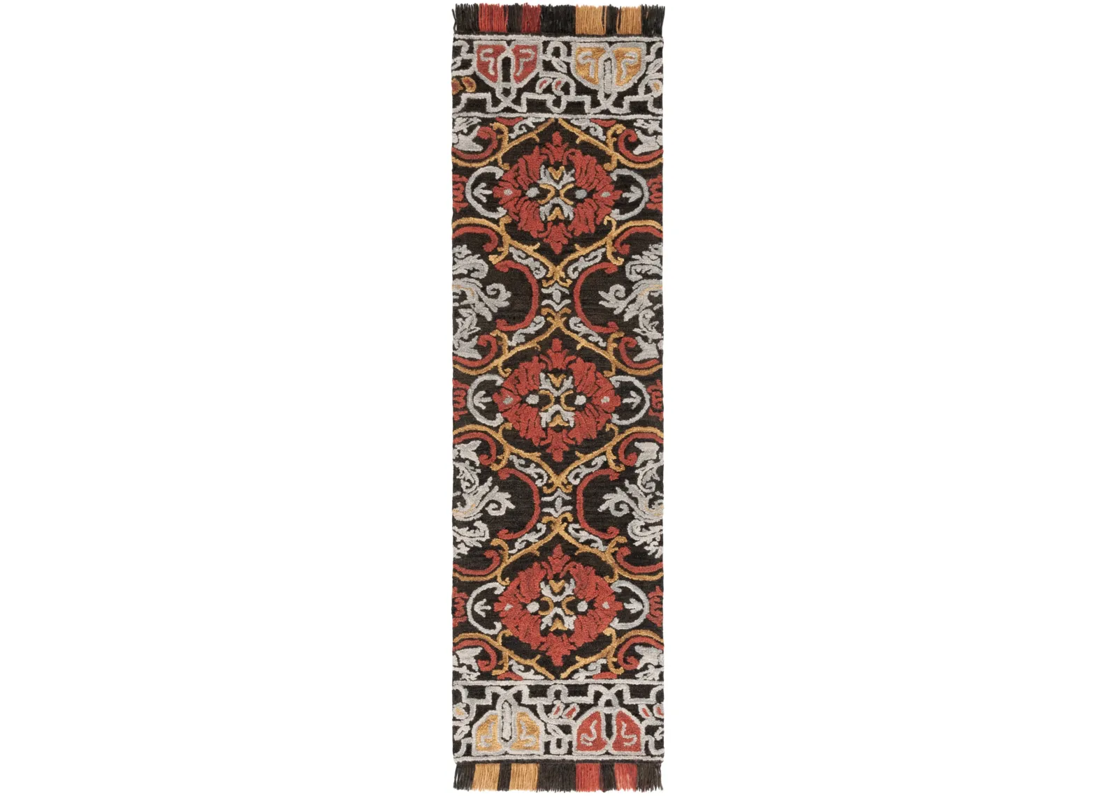 BLOSSOM 422 CHARCOAL  2'-3' x 8' Runner Rug