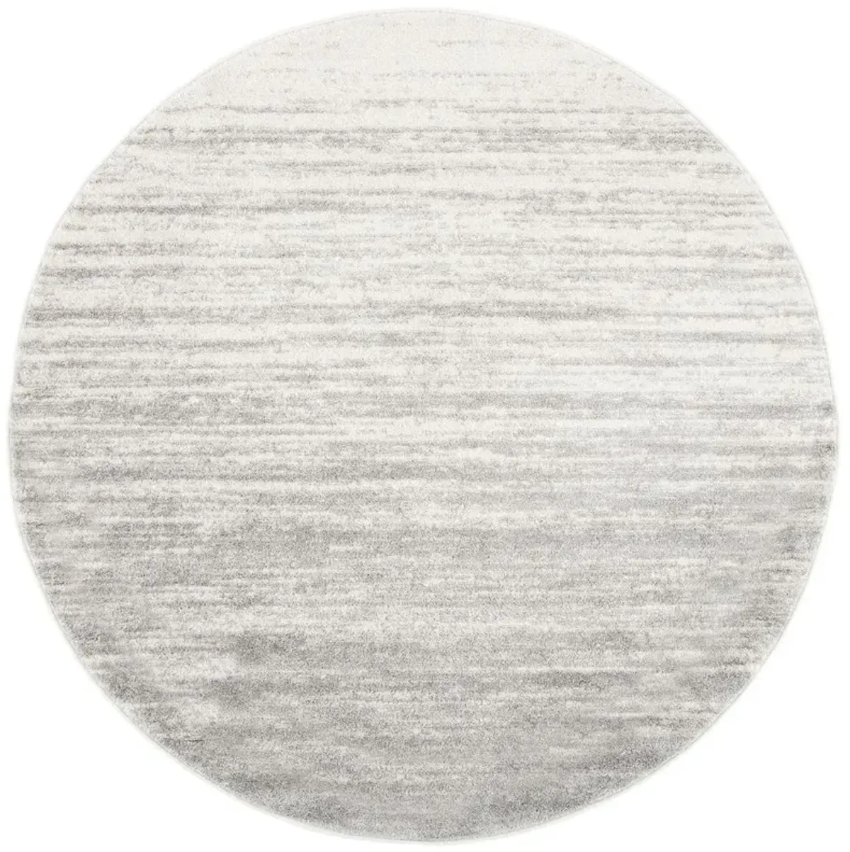 Adirondack Contemporary Ivory / Silver 8' X 8' Round Powerloomed Rug