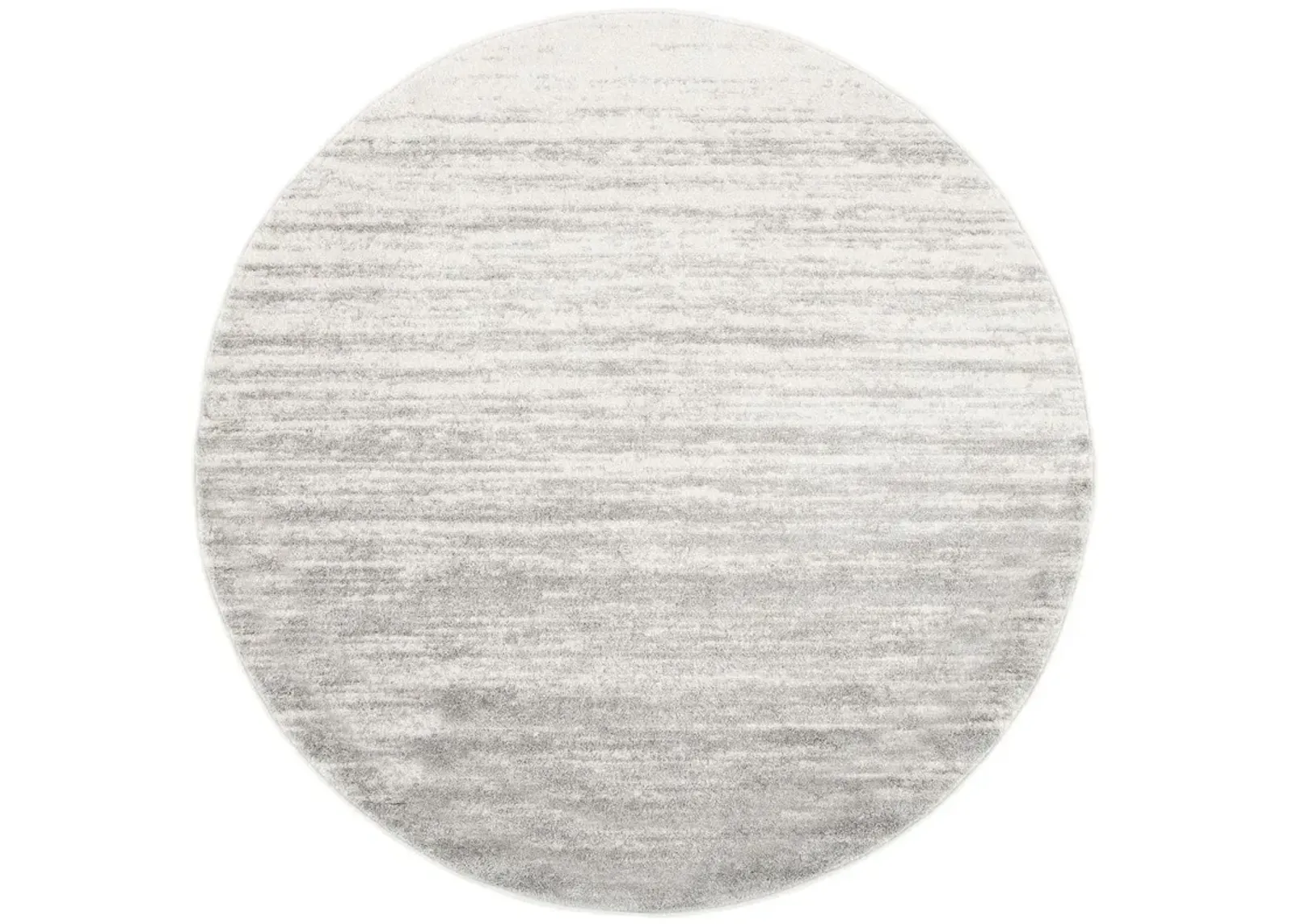 Adirondack Contemporary Ivory / Silver 8' X 8' Round Powerloomed Rug