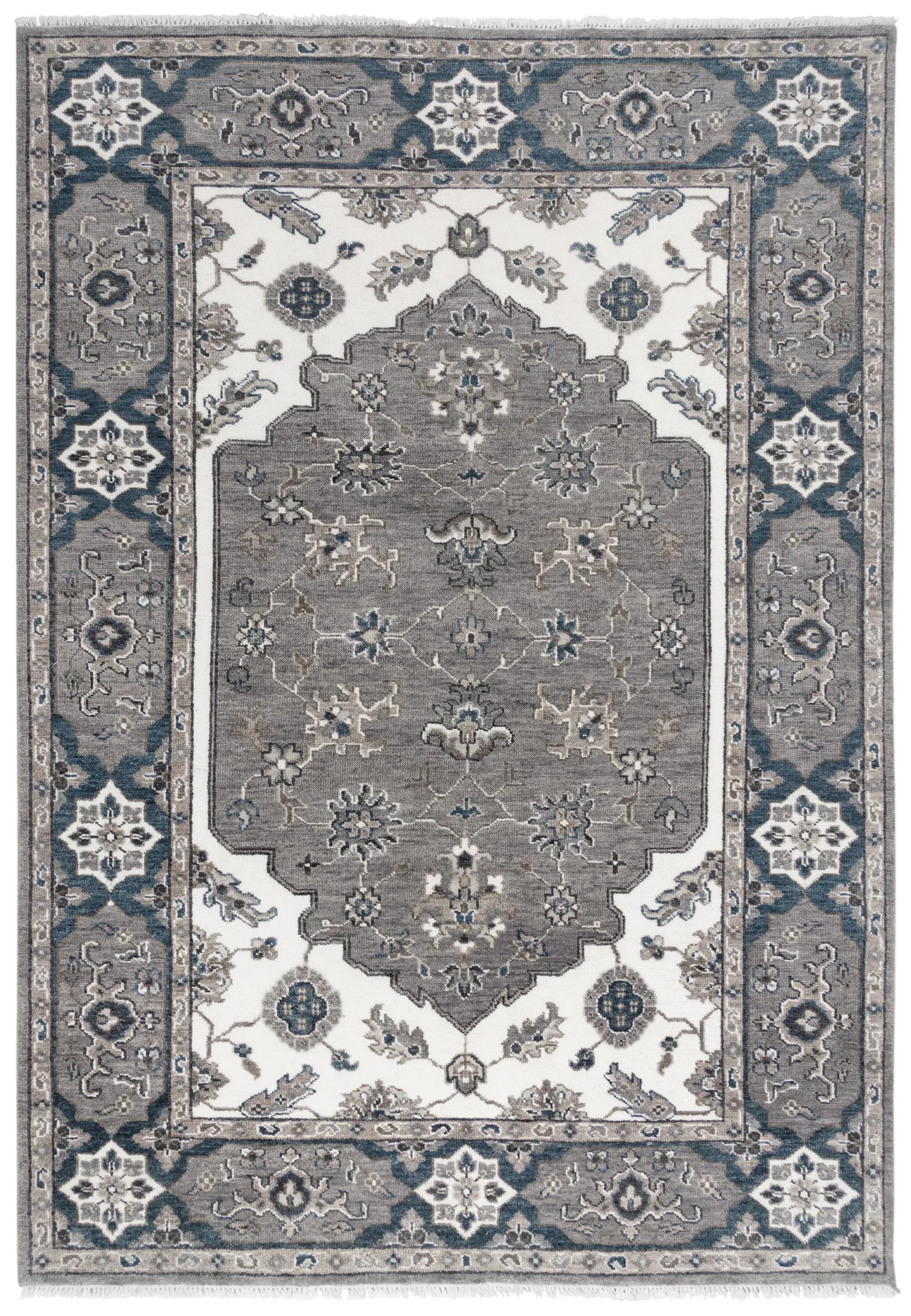 Historia Gray/Ivory Persian/Classic Wool 2' x 3'  Rectangle Rug