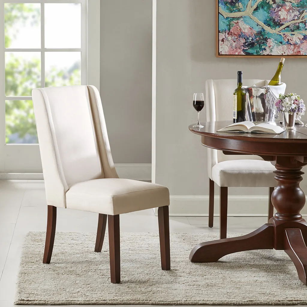 Madison Park Brody Cream Wing Dining Chair (Set of 2)