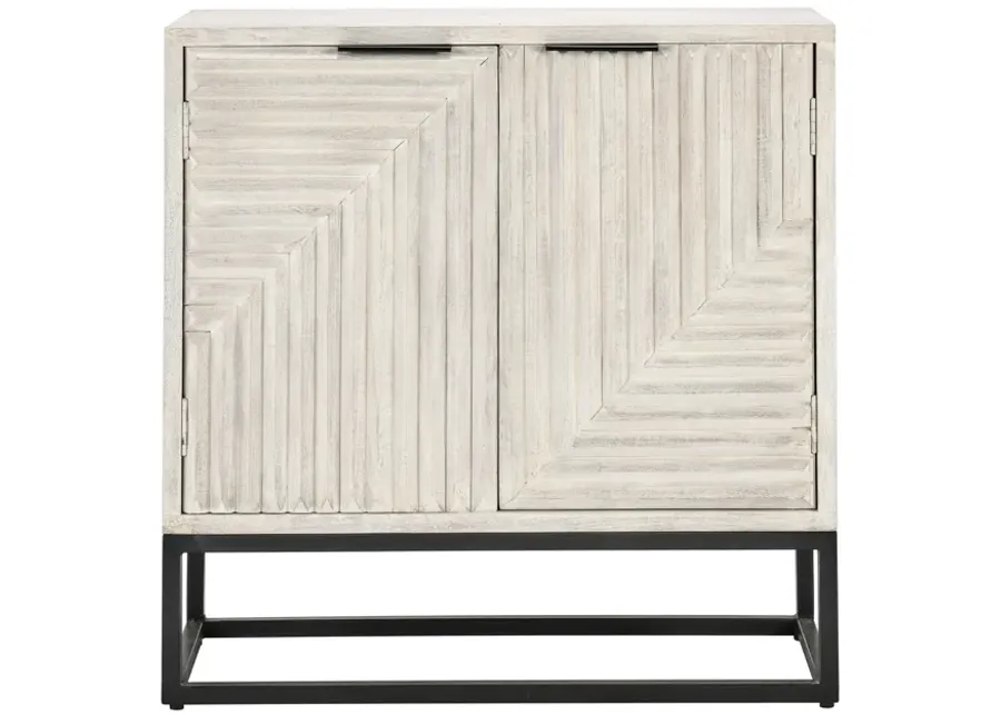 Flint Two-Door Mango Wood Sideboard in White Wash