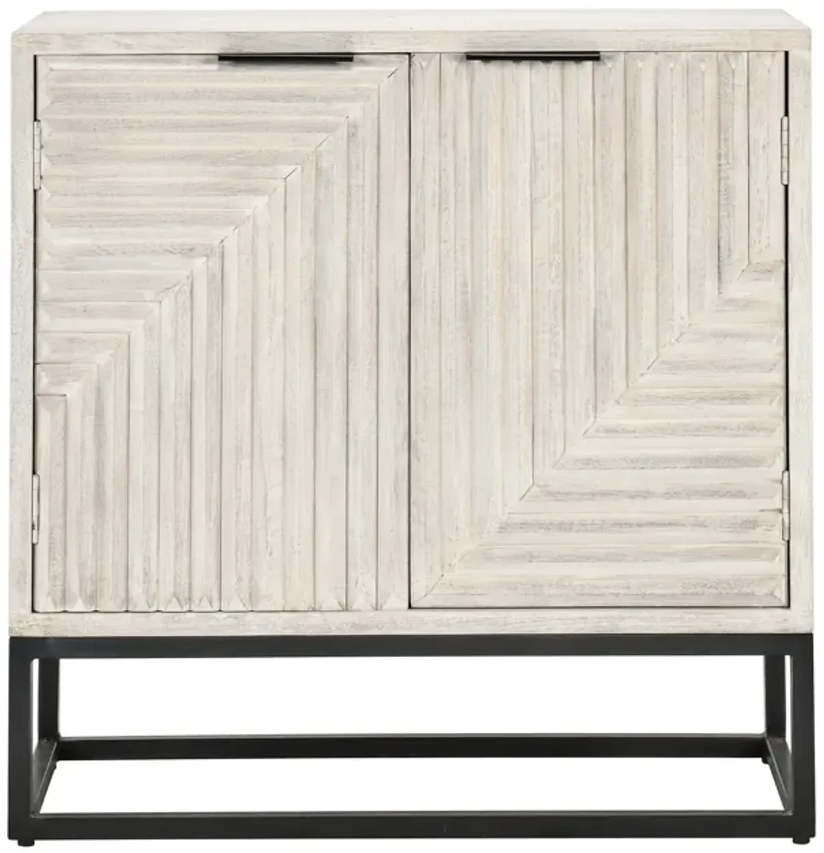 Flint Two-Door Mango Wood Sideboard in White Wash