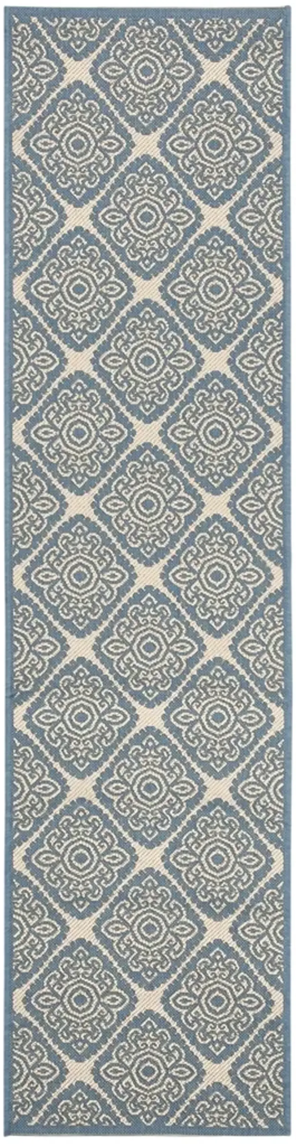 BEACH HOUSE 132 Blue 2'-2' X 12' Runner Rug