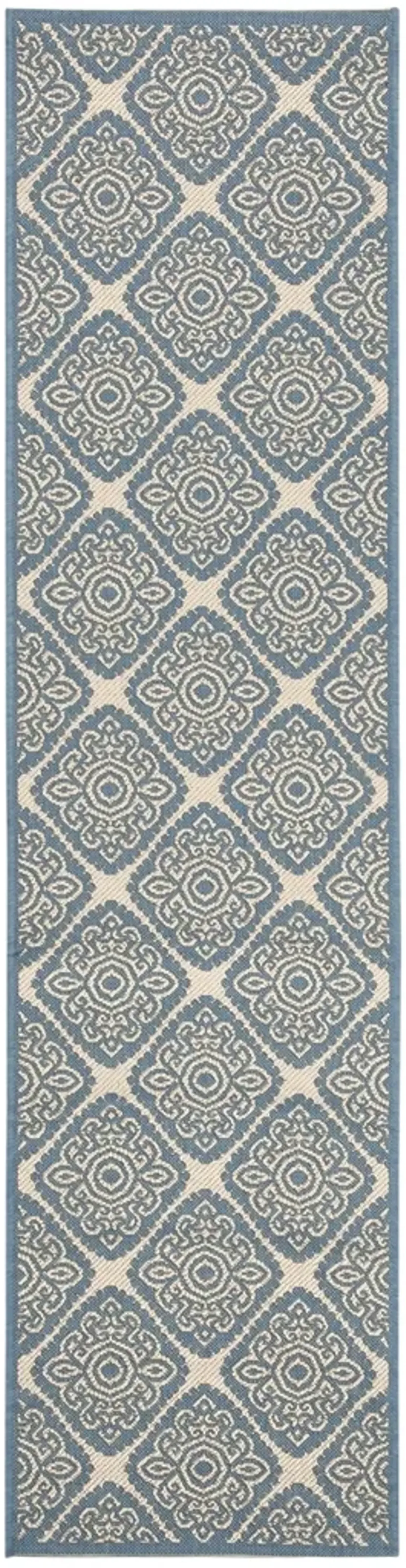 BEACH HOUSE 132 Blue 2'-2' X 12' Runner Rug