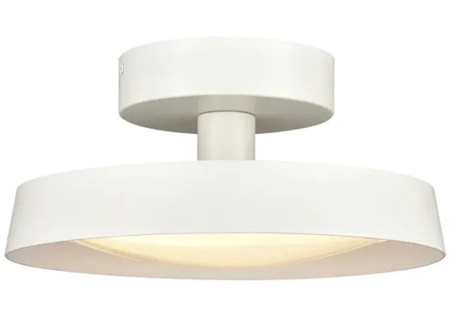 Nancy 11.75" WideLED Semi Flush Mount - Matte White