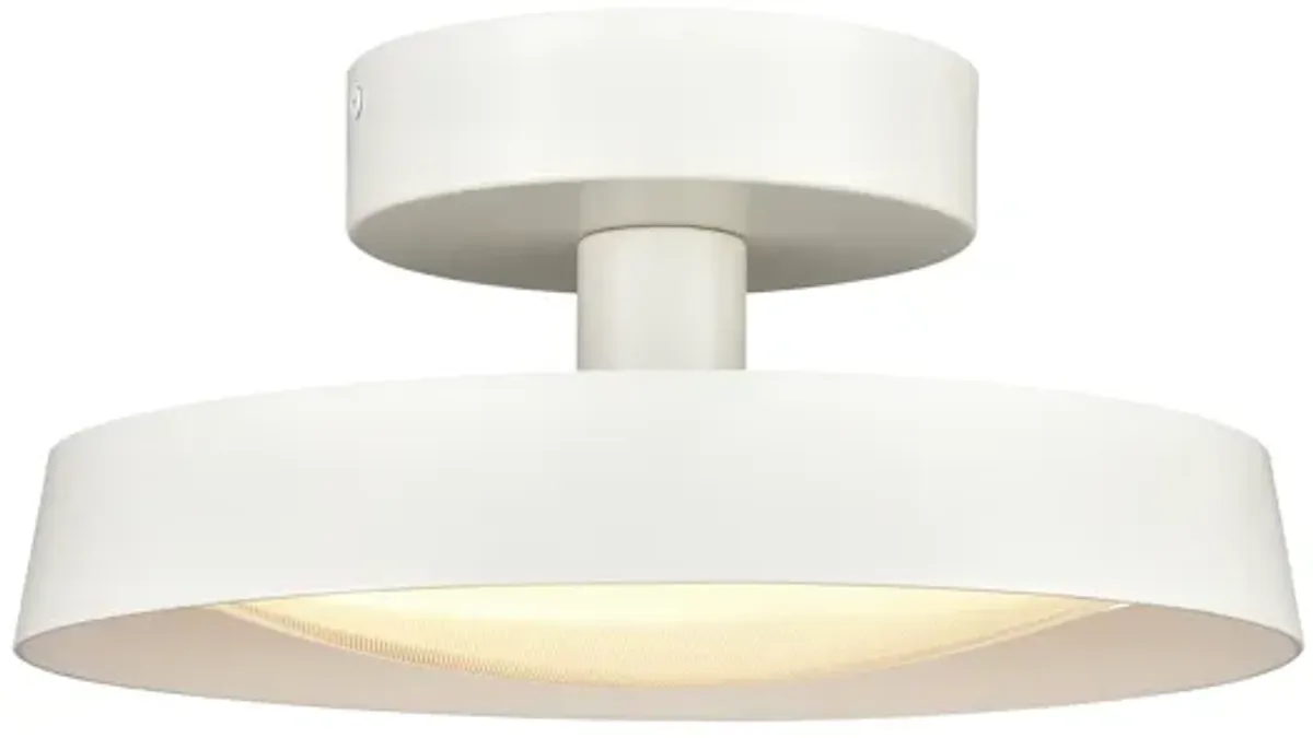 Nancy 11.75" WideLED Semi Flush Mount - Matte White