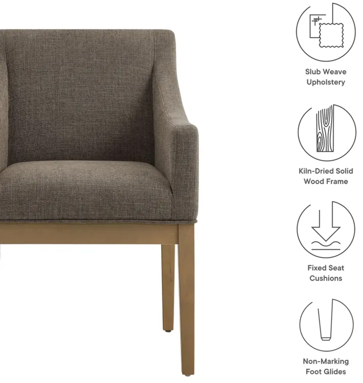 Alton Fabric Upholstered Dining Armchair by Modway