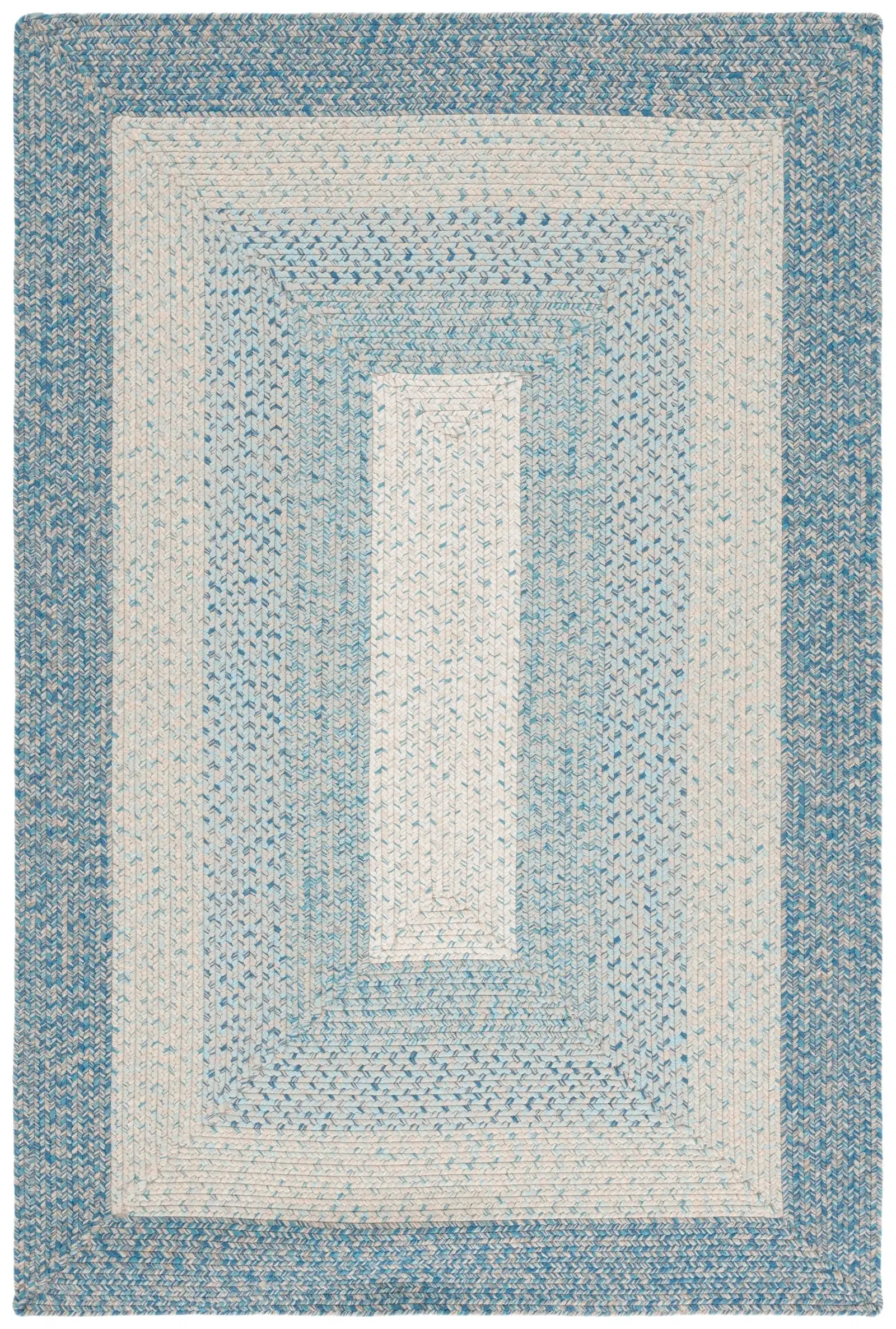 BRAIDED 318 BLUE  5' x 8' Medium Rectangle Rug