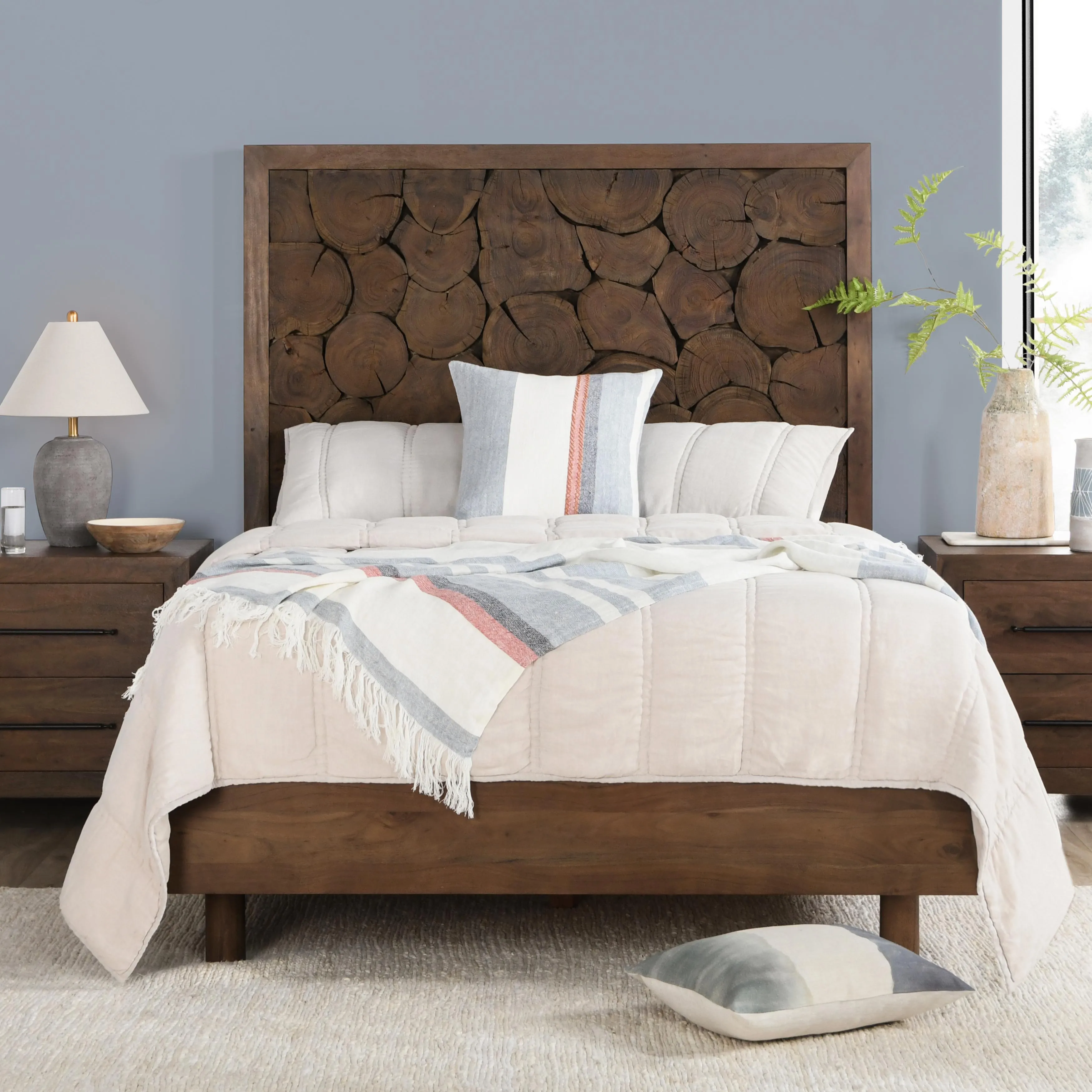 Jaxon Wood Queen Bed Cocoa Brown