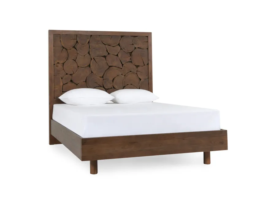 Jaxon Wood Queen Bed Cocoa Brown