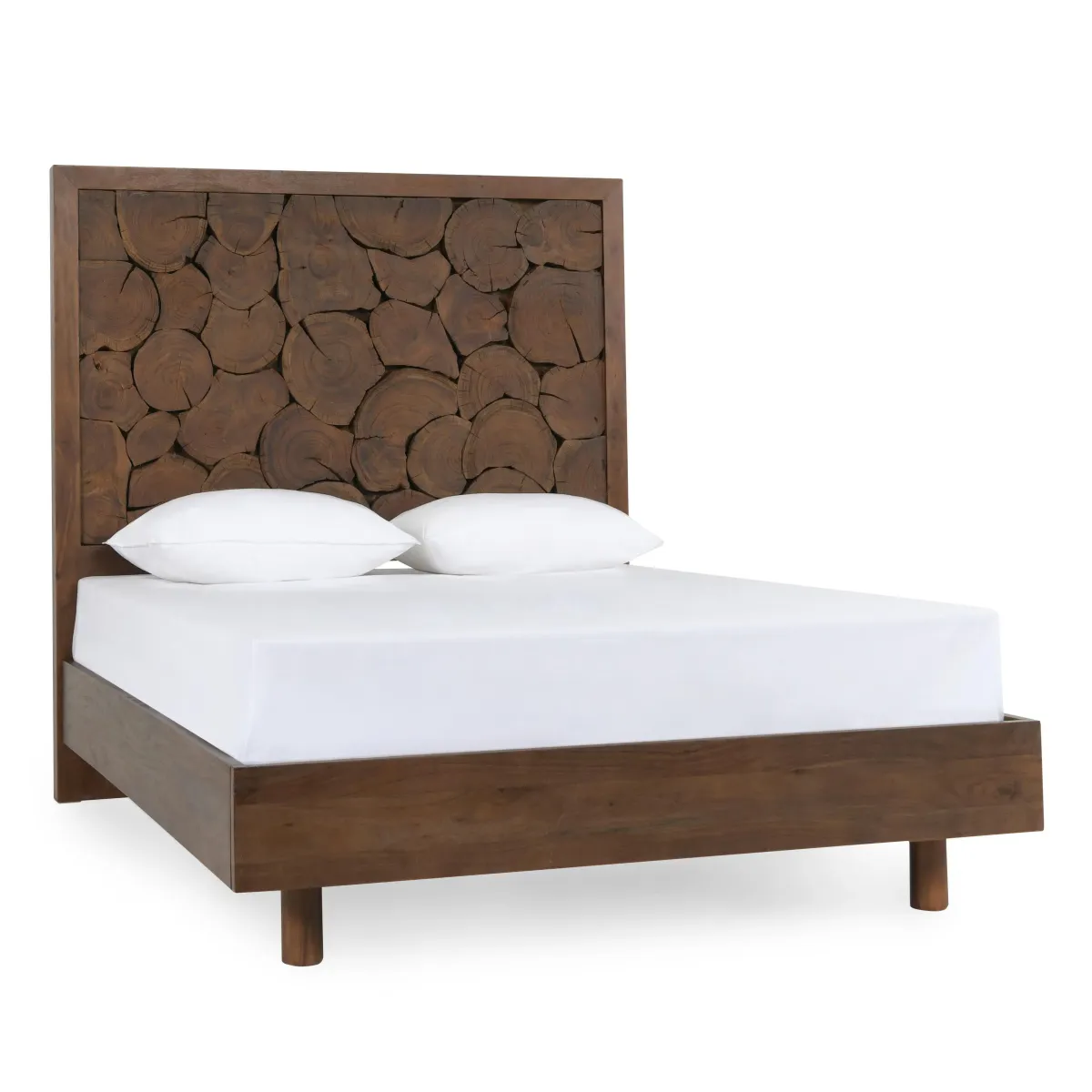 Jaxon Wood Queen Bed Cocoa Brown