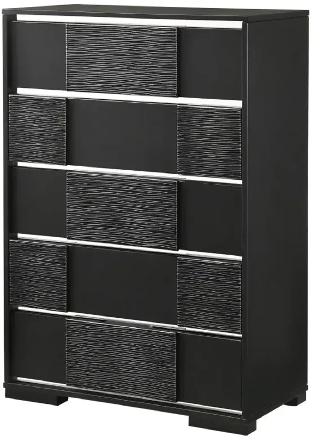 Blacktoft 5-drawer Chest Black