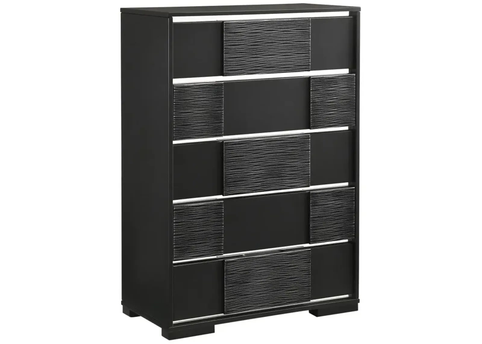 Blacktoft 5-drawer Chest Black