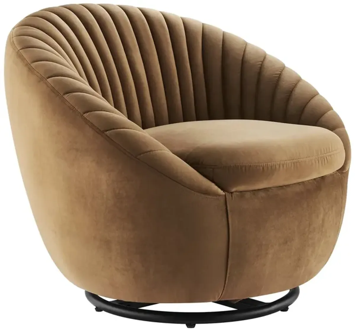 Whirr Tufted Performance Velvet Performance Velvet Swivel Chair