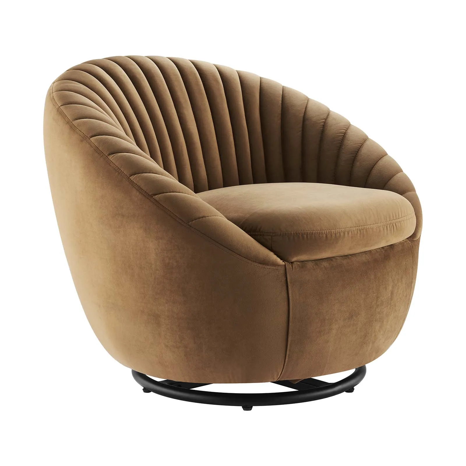 Whirr Tufted Performance Velvet Performance Velvet Swivel Chair