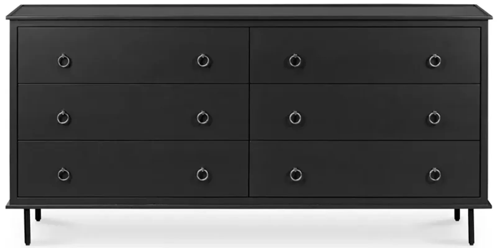 Reagan 6 Drawer Dresser Black