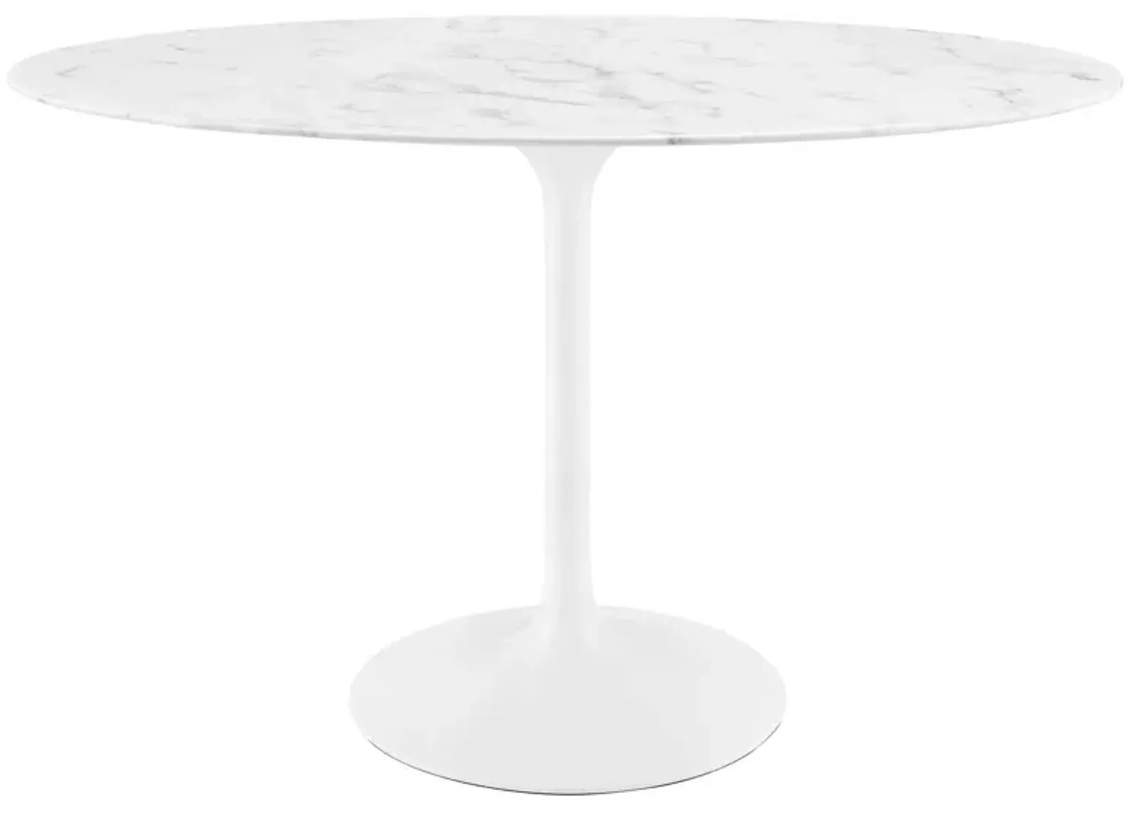 Lippa 48" Oval Artificial Marble Dining Table