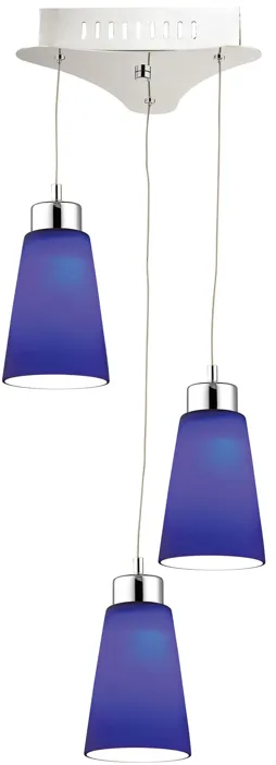 Coppa 11" Wide 3-Light Mini Pendant - Chrome