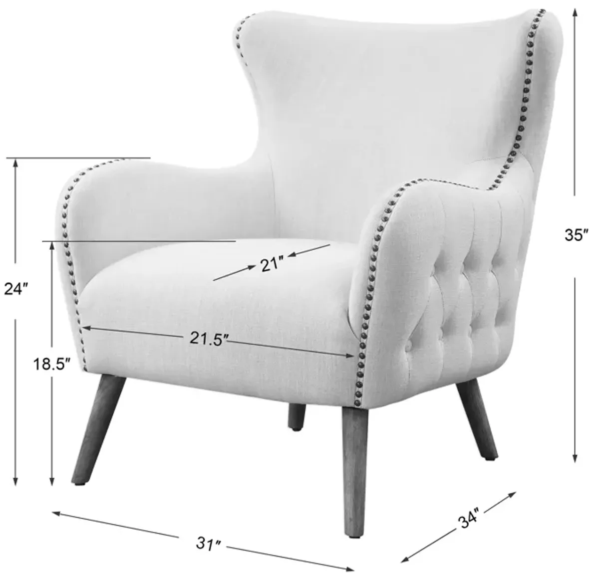 Donya Cream Accent Chair