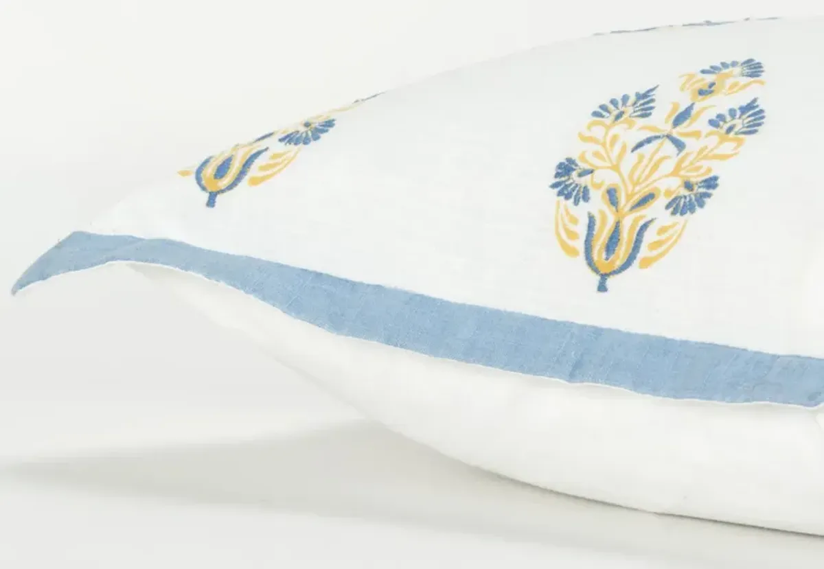 Floral Blue Pillow