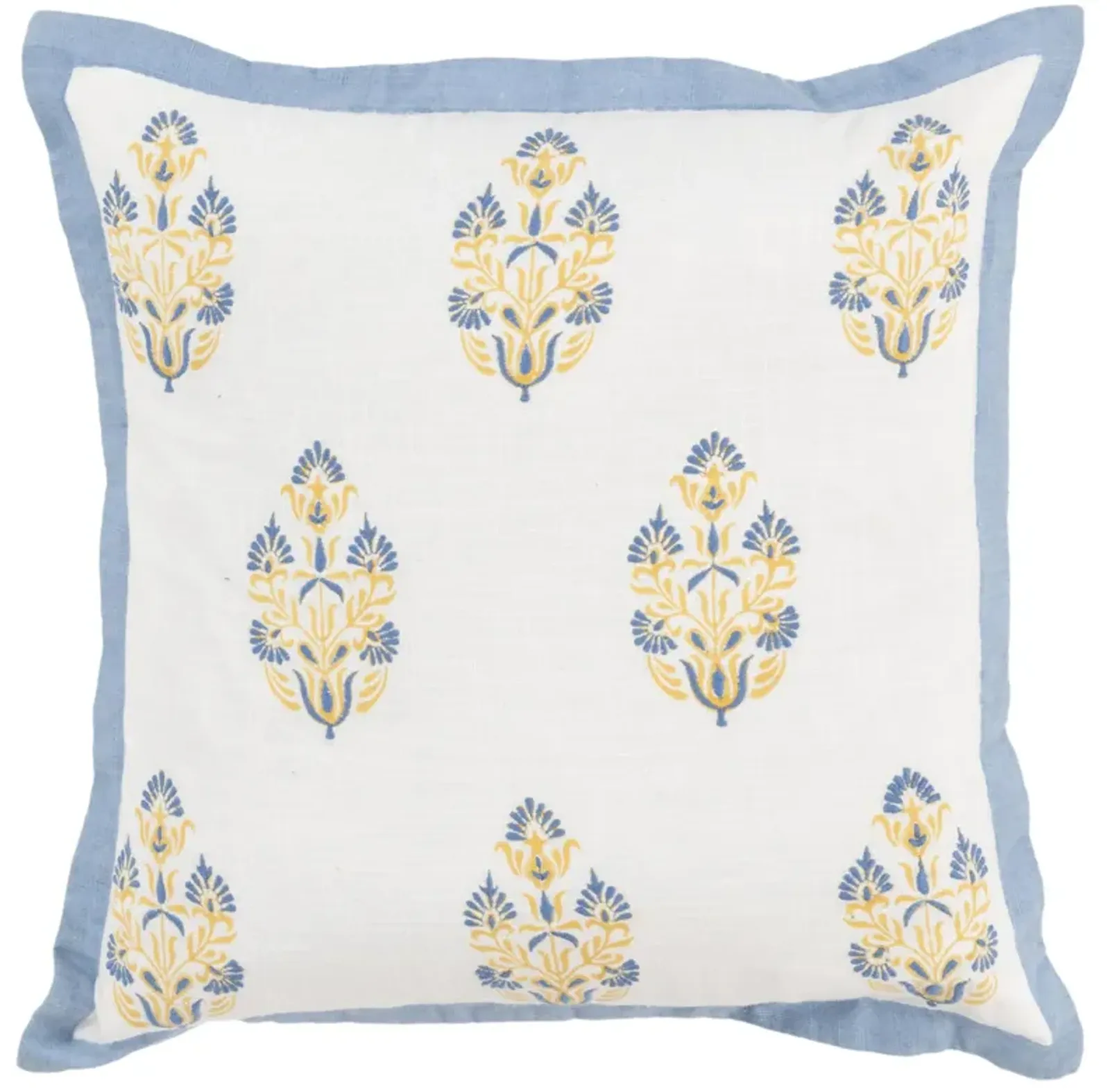 Floral Blue Pillow