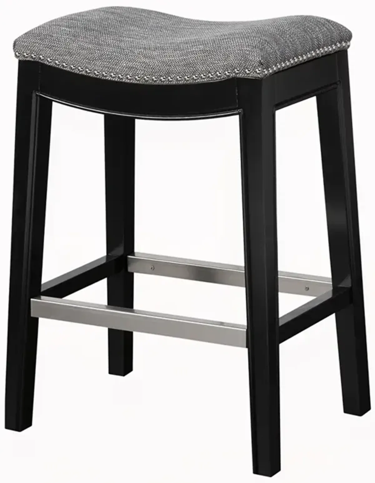 Madison Park Belfast Grey Saddle Counter Stool