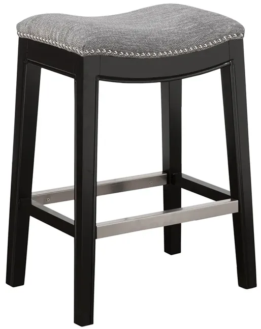 Madison Park Belfast Grey Saddle Counter Stool