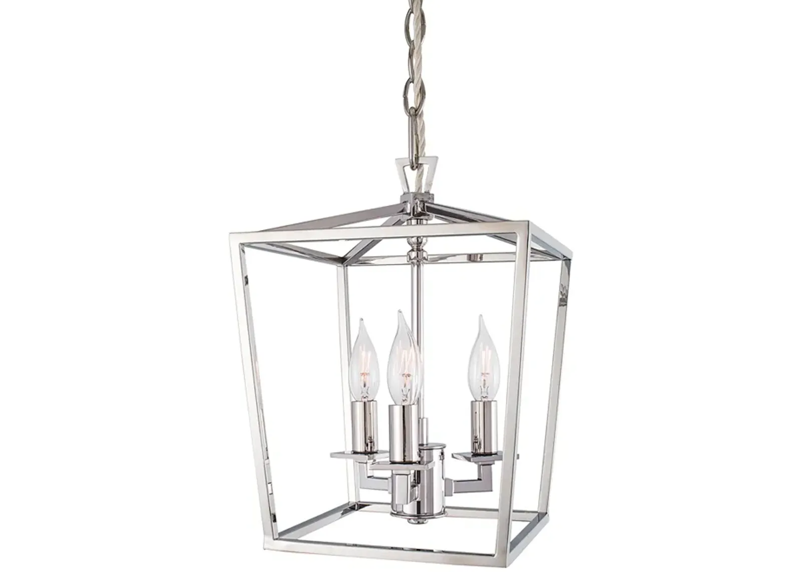 Cage Pendant Light - Polished Nickel