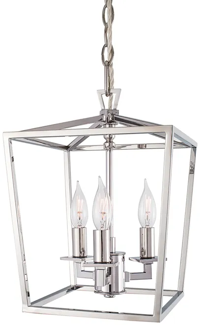 Cage Pendant Light - Polished Nickel