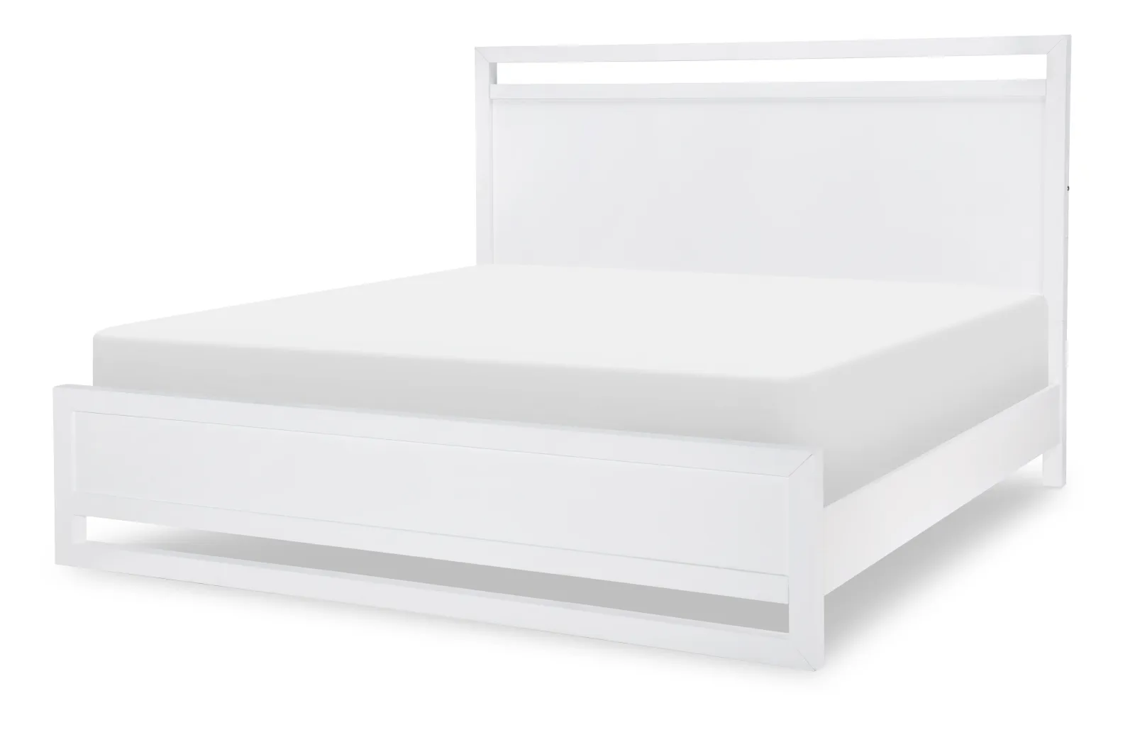 Summerland White Complete Panel Bed King 66 White Finish