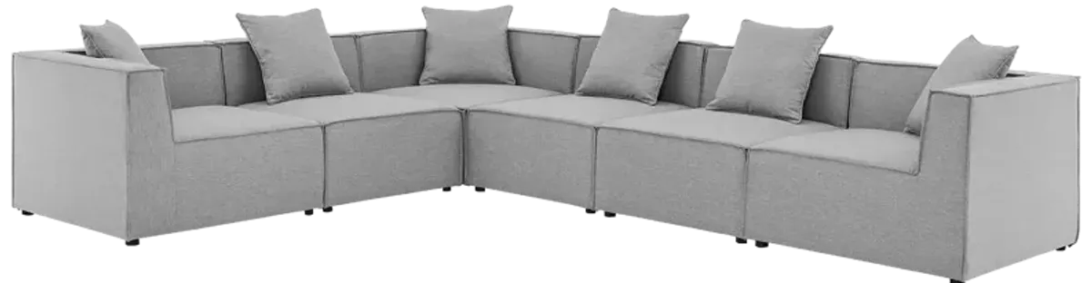 Saybrook Outdoor Patio Upholstered 6-Piece Sectional Sofa