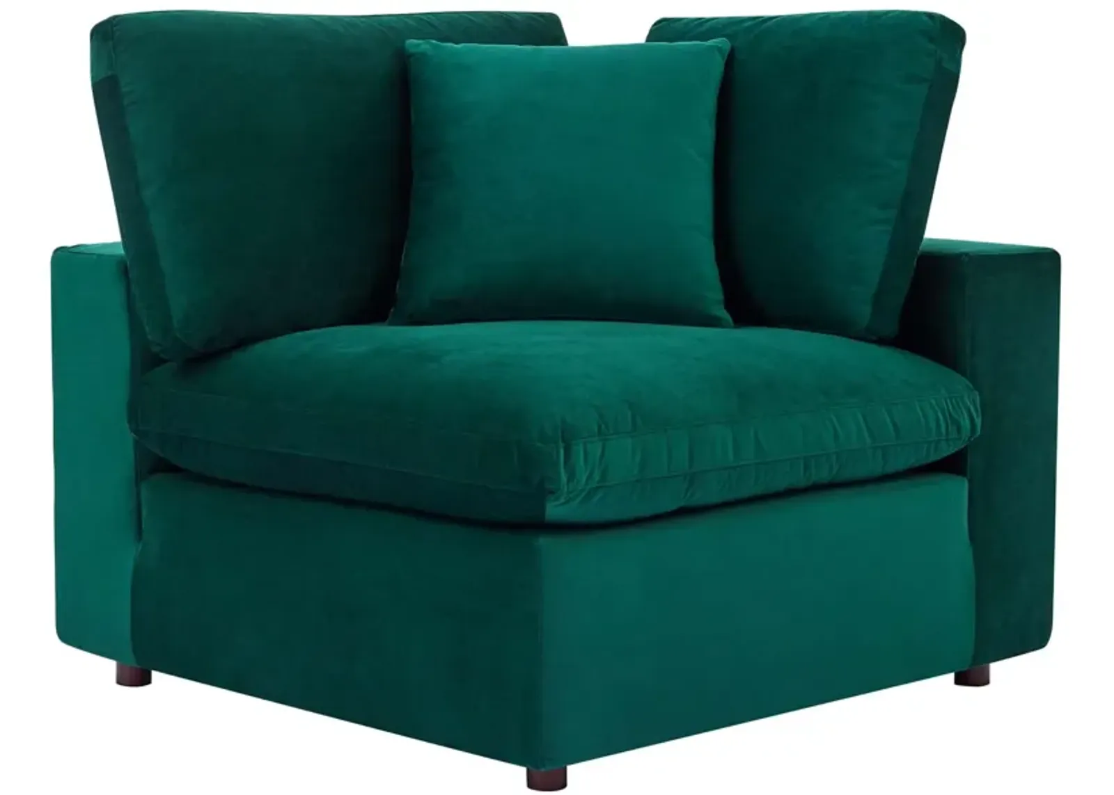 Commix Down Filled Overstuffed Performance Velvet Corner Chair