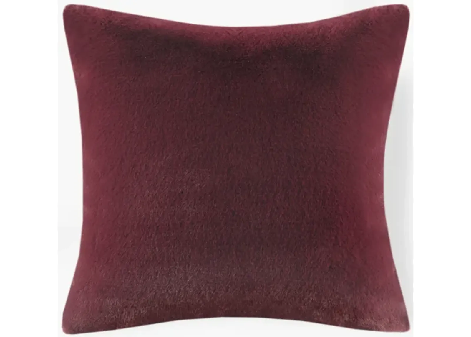 Solid Faux Fur Square Decor Pillow