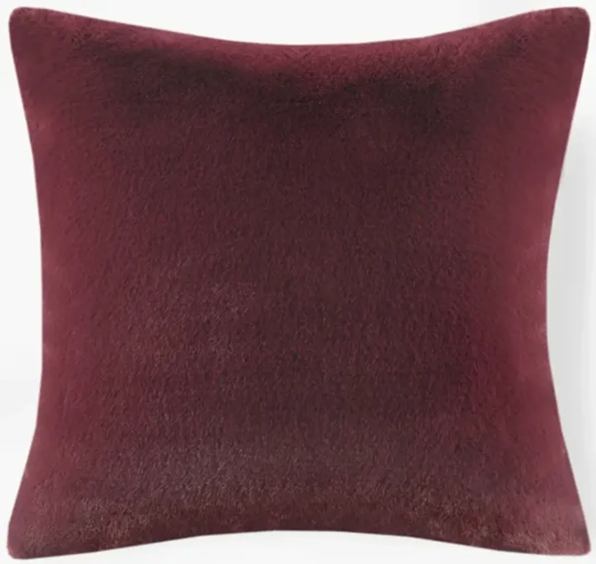 Solid Faux Fur Square Decor Pillow