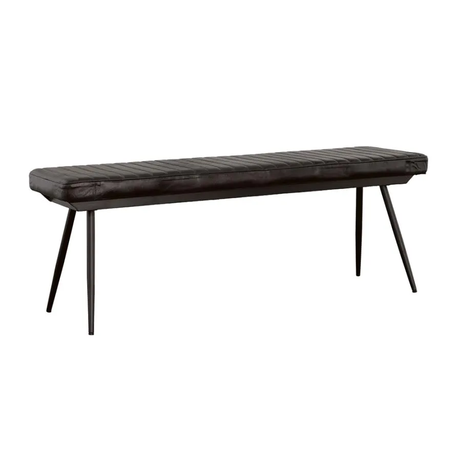 Aaliyah Cushion Bench Espresso And Black